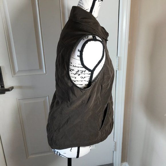 Faconnable Quilted Two-Way Zipper Vest Brown ~ Size S - Picture 3 of 6